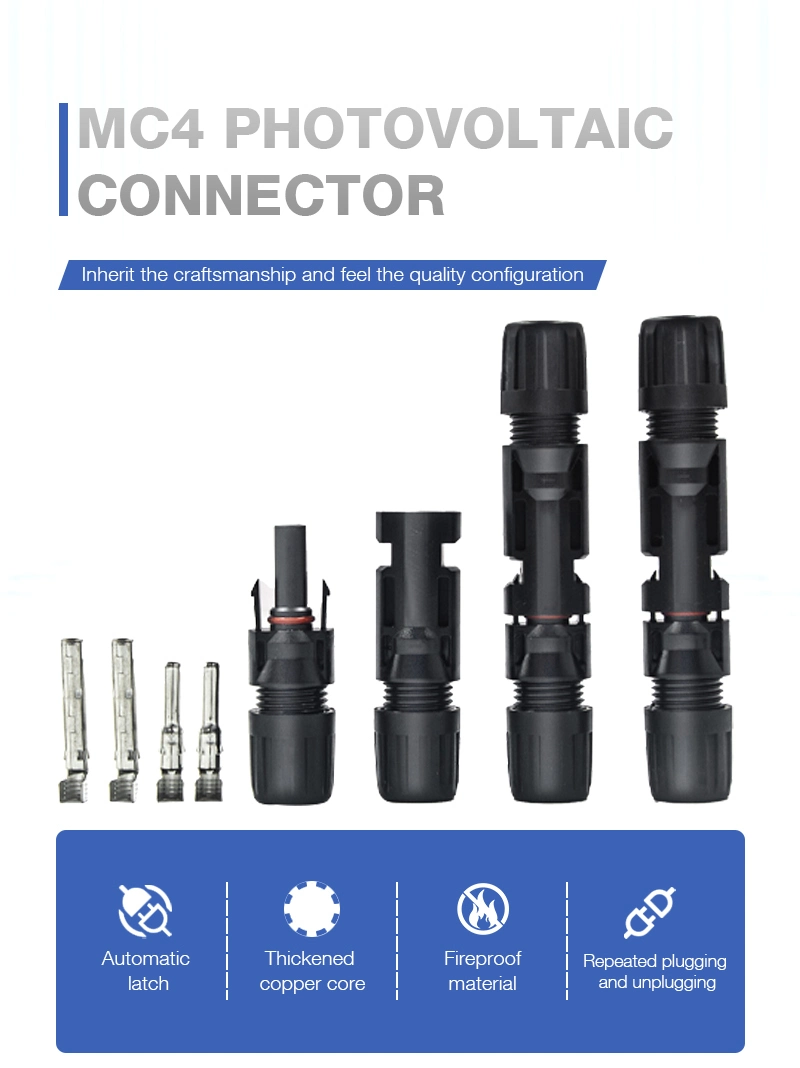 Mc4 Solar Connector with Male Female Wire Connector for PV Panel Solar Syterm