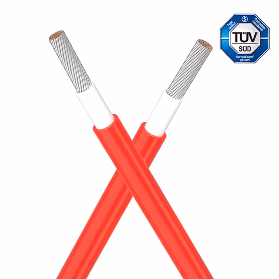 TUV 승인 태양광 케이블 2.5mm 4mm 6mm 10mm 주석 도금 구리 DC 태양광 PV 케이블 PV1